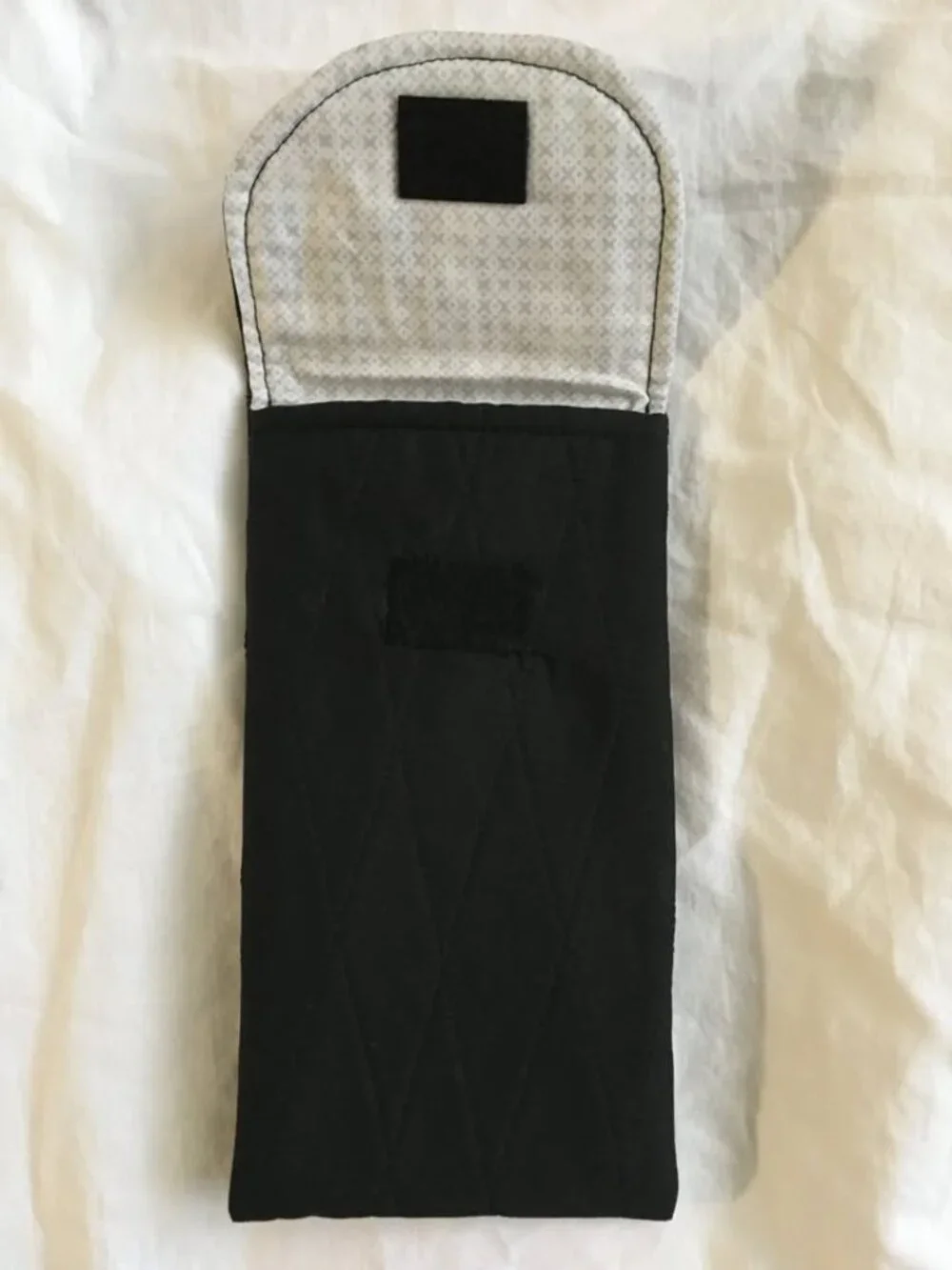New Custom Made Black Quilted Cell Phone Makeup Case 8